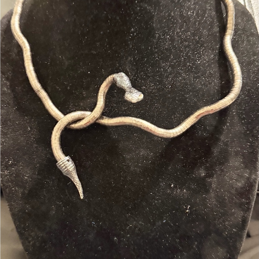 Pewter Silver Snake Necklace for Reptile  Enthusiasts